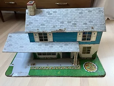 Buy Marx Tin Metal Vintage 1950’s Dollhouse W/ Furniture • 149.11£