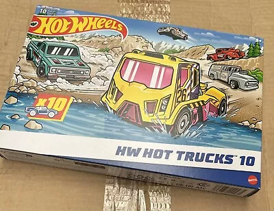 Buy Hot Wheels Trucks 10 Pack Semi Trucks, PickUps, Construction Trucks 1:64 Diecast • 19.99£