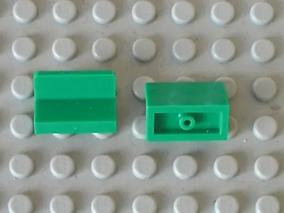 Buy 2 X LEGO Green Panel 1x2x1 Rounded Corners Ref 4865b Set 75091 75956 71016 79121 • 2.01£