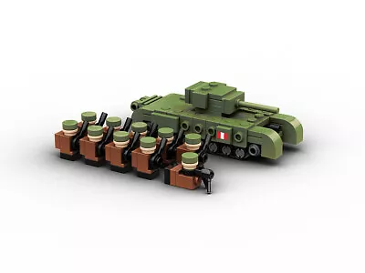 Buy WW2 Micro Tanks & Soldiers Construction Brick Toys Tiger Churchill Sherman • 11.99£