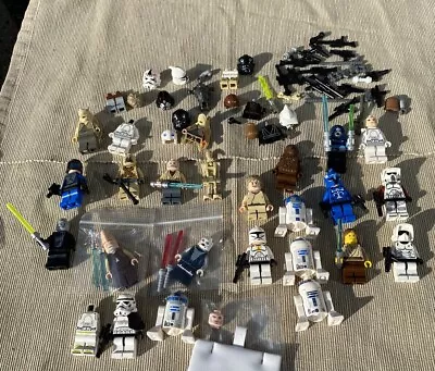 Buy Large Lego Star Wars Minifigure Joblot Bundle & Accessories - VGC • 75£