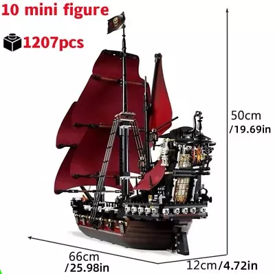 Buy Moc LEGO Pirates Of The Caribbean Queen Anne's Revenge Technic 4195 • 80£