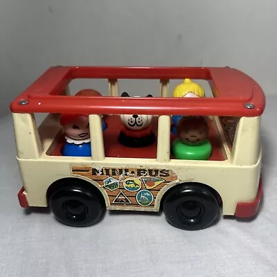 Buy Vintage Fisher Price Mini Bus Little People 1969 Lucky The Dog • 19.99£