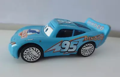 Buy Disney Cars DINOCO LIGHTNING MCQUEEN #95 Blue Diecast Racing Car 2021 Mattel • 5.95£