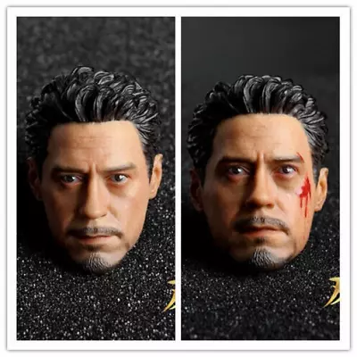 Buy 1/6 Tony Stark Iron Man Head Sculpt For Hot Toys Worldbox Phicen • 20.39£