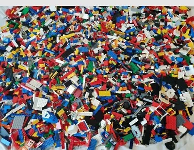 Buy Genuine Lego Bundle 2kg-2000 Pieces  Mixed Bricks ! Pieces + 4 MINIFIGURES !!!! • 26.99£