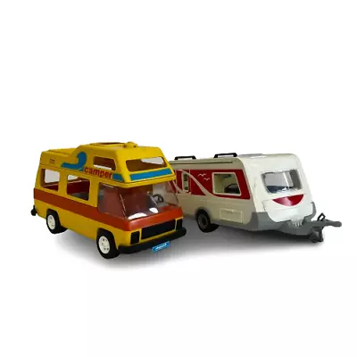 Buy Playmobil Camper Van And Caravan Retro Toy Bundle Collectable Charity Listing • 29.99£