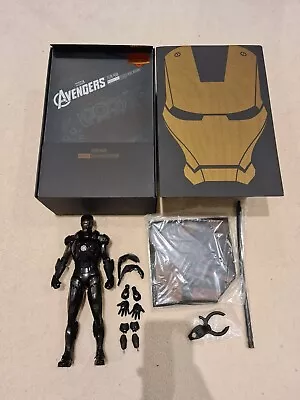 Buy 🔥Hot Toys MMS282 Mk7 Chocolate Black Iron Man Mark VII Stealth Mode 1/6 Figure • 236£