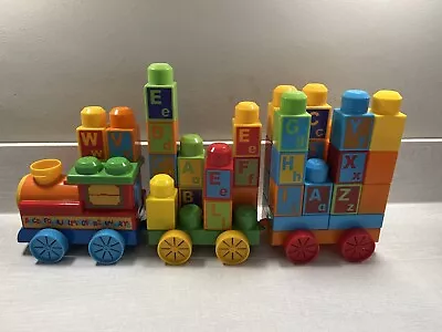 Buy MEGA BLOKS Fisher-Price ABC Blocks Building Toy, ABC Learning Train Used • 5.75£