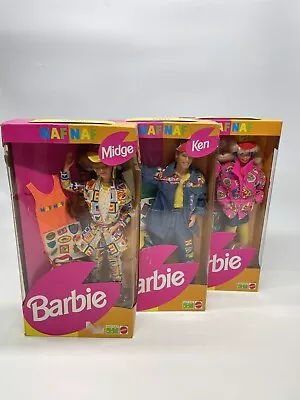 Buy 1993 Barbie NAF NAF Barbie + Ken + Midge Made In China   • 632.29£