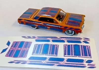 Buy Hot Wheels 64 Chevy Impala Lowrider Ii White Toner Blue Water Decals No Car See • 7.45£