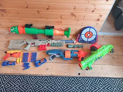 Buy Nerf Gun Collection Bundle Joblot Electronic Target Bullets Foam Darts Fortnite  • 0.99£