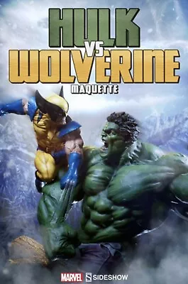 Buy Ss200216 Sideshow Collectiblesmarvel Maquette Hulk Vs Wolverine 58 Cm • 1,200£
