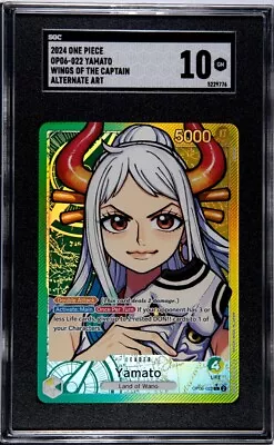 Buy Yamato One Piece Wings Of The Captain OP06 Leader Alt Art Rare #022 SGC 10 GM • 116.70£