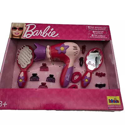 Buy Barbie Hairdressing Set With Accessories Hair Dryer Pretend Play Dress Up 3+ • 12.98£