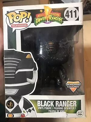 Buy Funko POP, Black Ranger #411 Morphing Exclusive, Power Rangers, Light Box Damage • 9£