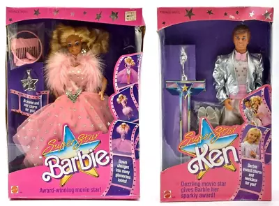 Buy 2x Vintage NrfB Mattel 1988 Superstar Barbie Doll: Ken With Award 1535 + Barbie • 160.09£