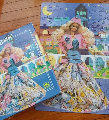 Buy Vintage 1991 Barbie 100 Piece Jigsaw Puzzle Fashion Doll 4957 Golden • 13.98£
