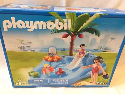 Buy Brand New In Box Playmobil 6673 Summer Fun Baby Pool With Slide 22pc • 19.99£