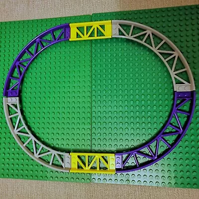 Buy ⭐LEGO - FUN Multicolour 6x Train/roller Coaster Pieces To Make Oval Track Layout • 10.99£