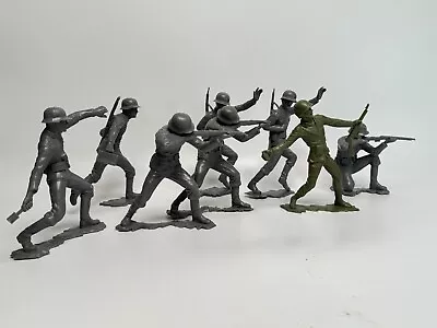 Buy Vintage 1960's Louis Marx 6 Inch WWII German Soldiers Plastic Toy Figures • 35.40£