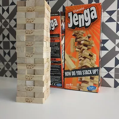 Buy Hasbro Classic Jenga Game - A2120 Hardwood Blocks Great Condition  • 9.95£