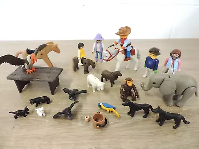 Buy Playmobil Animals Farm Zoo Job Lot Horses Dogs Birds Sheep Elephant Monkey • 9.99£