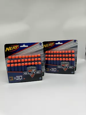 Buy Nerf Elite Bullets Pack Of 30 (x2 Packs= 60 Bullets) (Condition In Description) • 14.99£