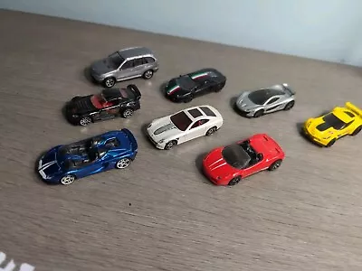 Buy 8 Toy Black Blue Red Yellow And White Cars Lembos Ferraris And More. • 0.99£