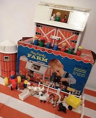 Buy Vintage Fisher Price Little People Play Family Farm Animal Farm Complete • 130.74£