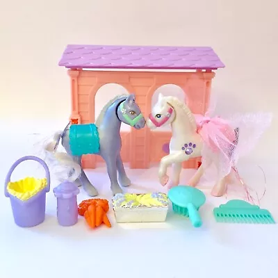Buy Vintage Littlest Pet Shop 100% Complete Sweetheart Ponies With Moonglow Stable • 47£