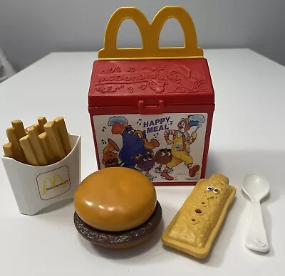 Buy 1989 McDonald's Fisher Price Happy Meal Lunch Plastic Lunch Box Burger &Fries • 46.60£