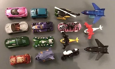 Buy Hot Wheels Job Lot Of 15 Vehicles Including Cars, Planes, Helicopter & Motorbike • 9.99£