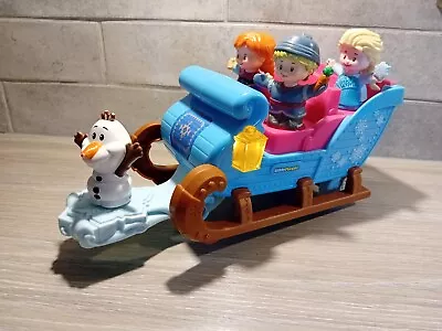 Buy Fisher Price Little People Disney Frozen, Light Up Sleigh - 4 Figures • 18.71£