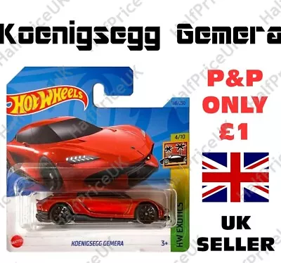 Buy Hot Wheels Koenigsegg Gemera HW Exotics Red 1.64 Diecast Cars BRAND NEW IN BOX • 5.99£