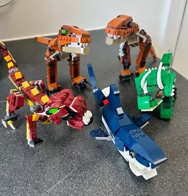 Buy LEGO Set: Mighty Dinosaurs Brown X2, Green X1 , Shark X1 & Mythical Creatures X1 • 0.99£