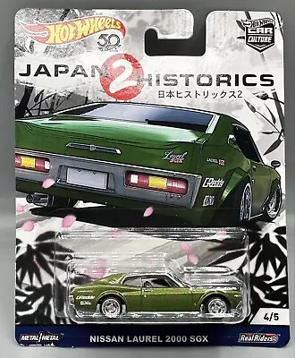 Buy Hot Wheels Car Culture Premium Japan Historics 2 Nissan Laurel 2000 SGX 4/5 • 19.99£