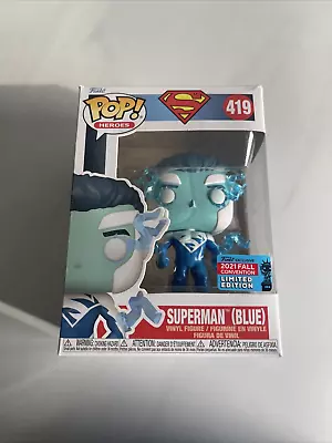 Buy Superman (Blue)  419 Fall Convention 2021 Limited Edition Vinyl Funko Pop! • 15.99£