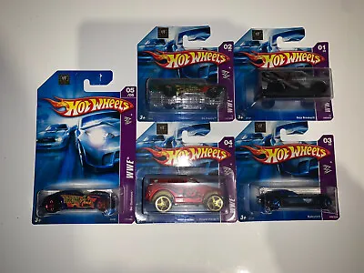 Buy WWE HOT WHEELS LOT X 5 BNIB Pro Wrestling Race Cars Hulk Hogan • 54.99£