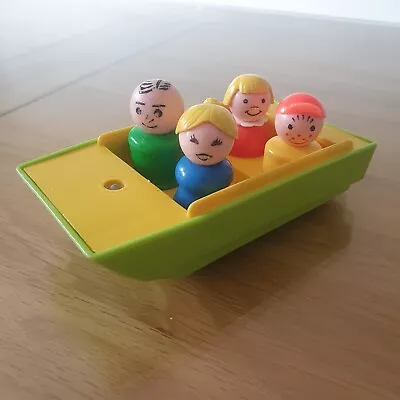 Buy Vintage FISHER PRICE Boat + Family Figures Pop Up Camper. Very Good Condition. • 5.99£