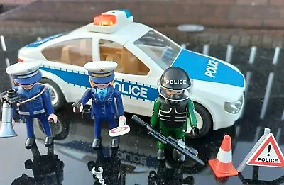 Buy Playmobil Police Car 5184 3 X Figures Accessories Riot Cop  • 9.99£