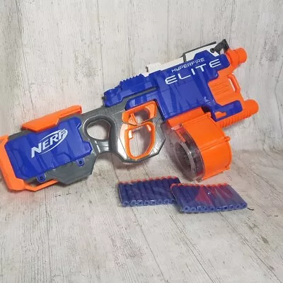 Buy NERF N-Strike Elite HyperFire Blaster Working With Soft Darts • 17.99£