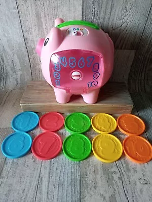 Buy Fisher Price Laugh & Learn Smart Stages Pink Pig Piggy Bank Interactive 10 Coins • 15.95£