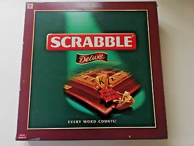 Buy Vintage Mattel Scrabble Deluxe Edition 2000 Tiles & Turntable 100% Complete • 36.99£