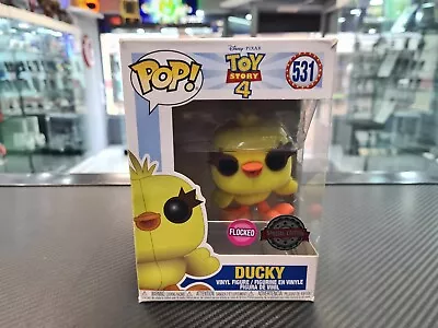 Buy Disney Pixar Toy Story 4 Ducky Flocked Exclusive Special Edition #531 Funko Pop! • 7.99£