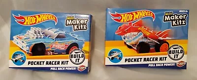 Buy  2x Hot Wheels Mini Maker Kitz, Pocket Racer  Kits, Pull Back Power, Shark Bite • 11£