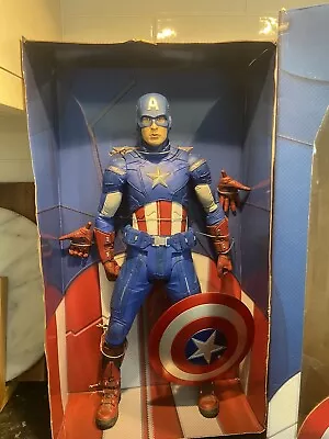 Buy NECA Figure 18 Inch 1/4 Scale Avengers Captain America Action Figure • 110£