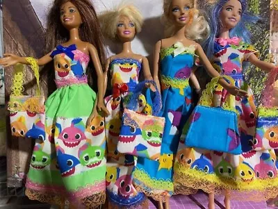 Buy Barbie Dress Handmade Baby Shark • 6.83£