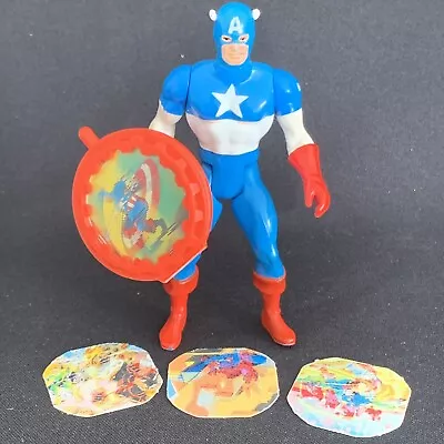 Buy Vintage Marvel Secret Wars Captain America Figure Mattel 1984 Shield + Inserts • 29.99£