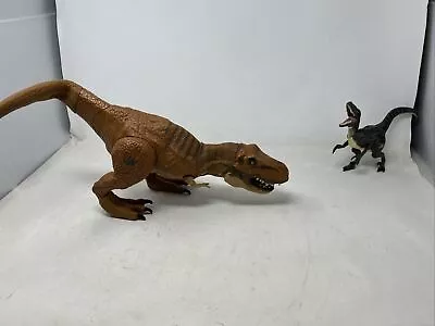 Buy Jurassic World Dinosaur JW Figures X2 Hasbro 2015 - Sounds Trex Raptor • 12.99£